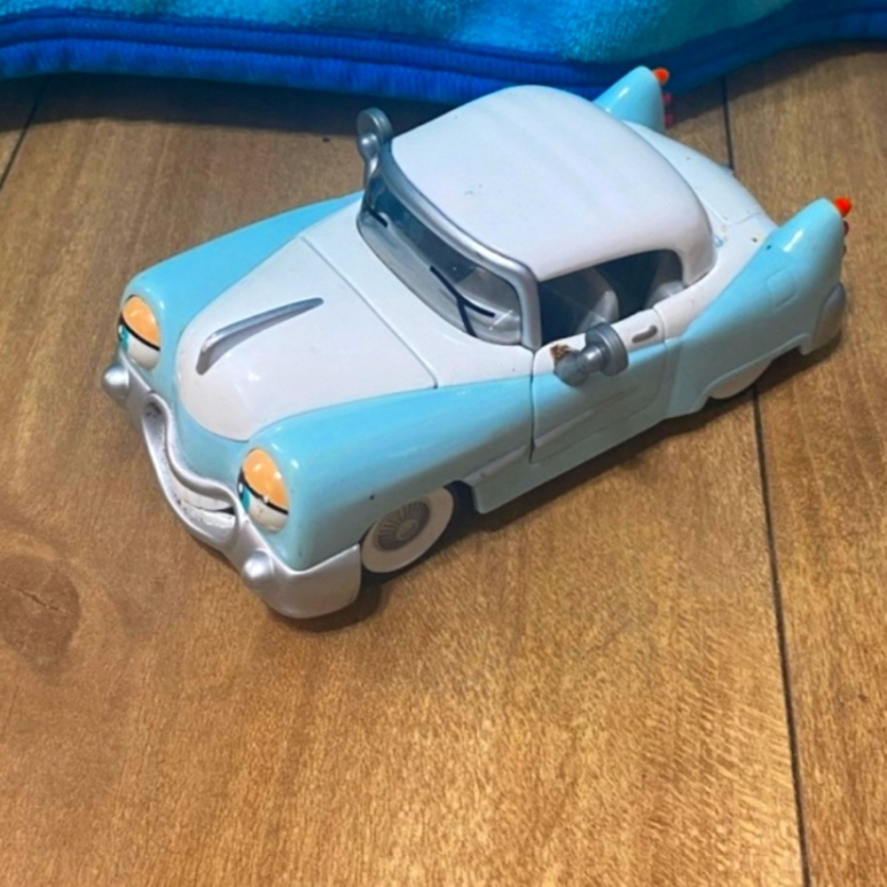 Classic Blue and White Toy Car Chevron